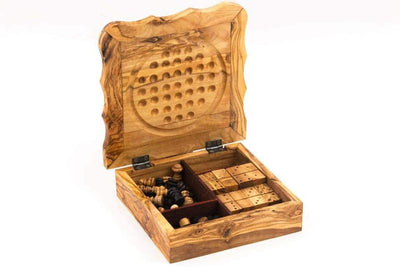 ELEGANT OLIVE™ Games Set (Chess, Checkers, Solitaire, Dominos)