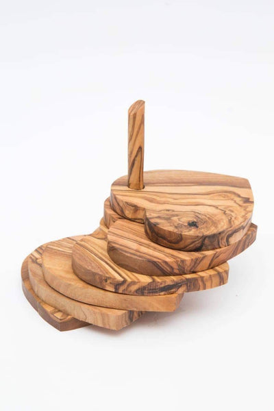 ELEGANT OLIVE™ Olive Wood Coasters