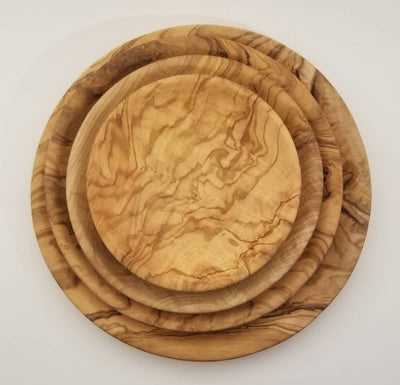 ELEGANT OLIVE™ Wood Plates Set