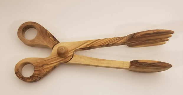 ELEGANT OLIVE™ Wood Salad Tongs