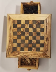 ELEGANT OLIVE™ Chess Set with playing pieces