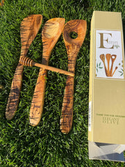 ELEGANT OLIVE™ Olive Wood Boxed Utensil Set